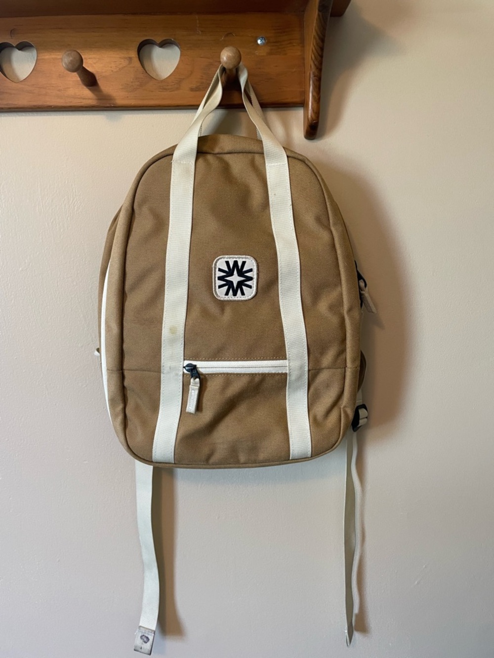 Walker Goods canvas backpack - dark mustard color (honey) - toddler size